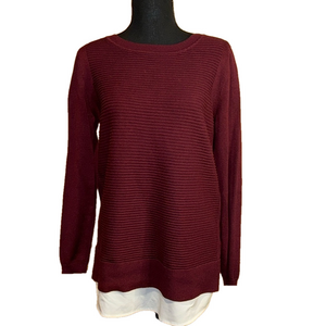 Hilary Radley Marion Layered Sweater Medium